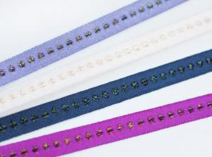 DA554圓點蔥緞帶METALLIC DOTS SATIN RIBBON