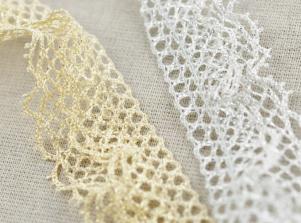 65271金蔥彈性蕾絲MET. STRETCH TORCHON LACE