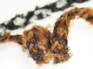 EU298霧面皮/毛海紗織帶LEATHER MOHAIR BRAID