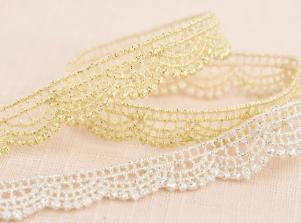 61705蔥紗水溶繡花蕾絲METALLIC CHEMICAL EMBROIDERY LACE