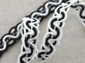 CT076黑白配織帶TRIMMING BRAID-Black & White