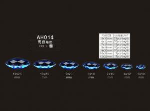 AH014兩孔壓克力鑽飾/馬眼龜面ACRYLIC PARTS(2HOLE)