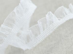 KK109彈性帶/雪紗荷葉邊STRETCH ORGANDY FRILL