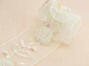 OT890珠飾/亮片雪紗帶BEADS AND SEQUIN ORGANDY
