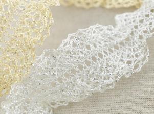 65274金蔥彈性蕾絲MET. STRETCH TORCHON LACE