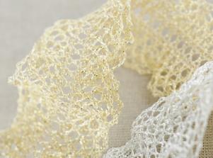 65274金蔥彈性蕾絲MET. STRETCH TORCHON LACE