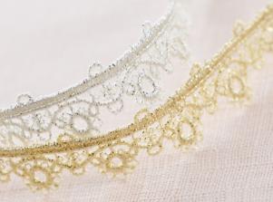 61703蔥紗水溶繡花蕾絲METALLIC CHEMICAL EMBROIDERY LACE