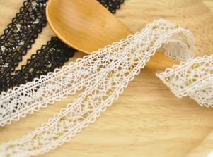 LT023TORCHON 蔥紗蕾絲(雙邊)TORCHON LACE/Metallic