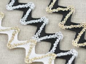 SW262山形金屬蔥帶ZIG ZAG /Metallic