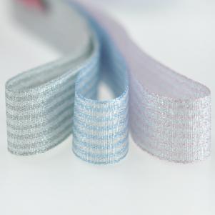 KG056蔥紗條紋緞帶METALLIC STRIPE RIBBON